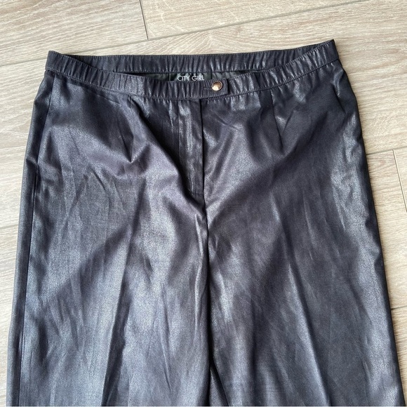 Nancy  Bolen City Girl Metallic Stretch Waist Straight Leg Pants - Picture 2 of 13